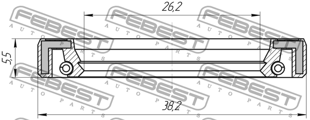 HONDA сальник рулевой рейки 95FAY-28380606X FEBEST