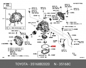 Toyota Tank прокладка поддона вариатора оригинал 35168-B2020 TOYOTA
