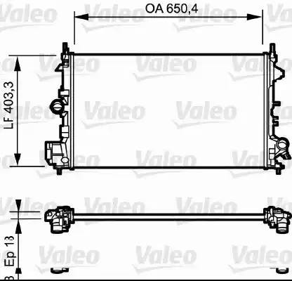 OPEL VECTRA C 1.8 радиатор охлаждения ДВС 734981 VALEO PHC