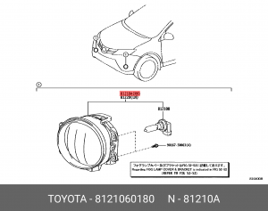 Toyota LC 200 12- фара п/т правая 81210-60180 TOYOTA