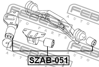 Suzuki SX4 06- с/блок крепления заднего дифференциала SZAB-051 FEBEST