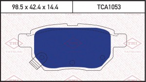 Toyota Auris, Corolla 06-13, Yaris Япония с 06- колодки задние дисковые TCA1053 TATSUMI