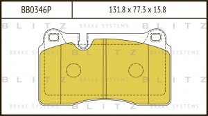 VAG Touareg Колодки тормозные передние BB0346P BLITZ