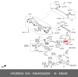 Hyundai i30 12-/15 -/Kia Ceed 12-/15 -  болт зад в сход\развальный рычаг 54640A6000 HYUNDAI KIA