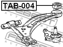 Toyota Camry SXV10/VCV10/SXV2 0/MCV20 96-01  сайлентблок переднего рычага задний TAB-004 FEBEST