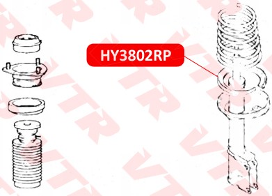 Hyundai Accent 00- проставка нижняя пружины зад. HY3802RP VTR