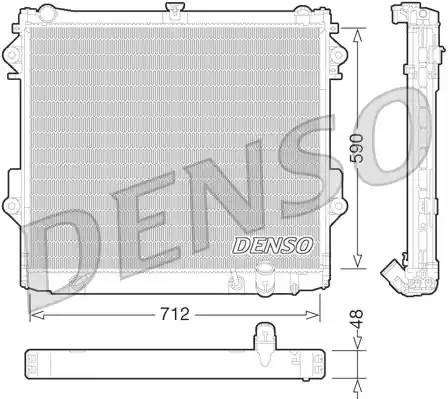 Toyota LC200 Радиатор охлаждения DRM50074 DENSO