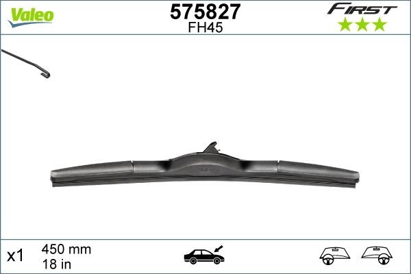 450мм Щетка стеклоочистителя гибридная 575827 VALEO PHC
