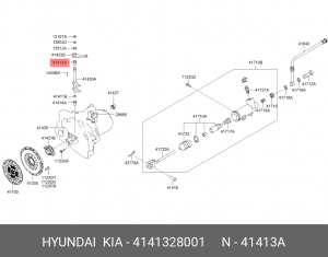 Hyundai Elantra 00  Втулка вилки сцепления 4141328001 HYUNDAI KIA