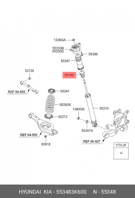 HYUNDAI ix35/Sportage 10- отбойник зад аморт 55348-3K600 HYUNDAI KIA