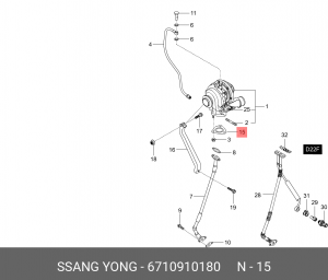 SsangYoung Actyon new diesel прокладка турбины 6710910180 SSANG YONG