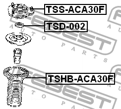 Toyota шайба опоры переднего амортизатороа TSD-002 FEBEST