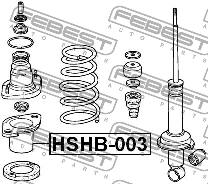 Honda CR-V II пыльник заднего амортизатора HSHB-003 FEBEST