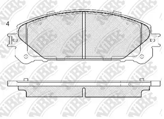 Lexus RX колодки тормозные передние NIBK PN1845 NIBK