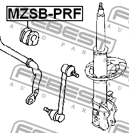MAZDA 323 99-, FAMILIA 98-, PREMACY 98- втулка переднего стабилизатора MZSB-PRF FEBEST