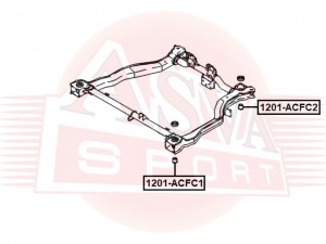 Hyundai Getz Сайлентблок подрамника задний 02-05(внутренний диаметр 14.5мм) 1201-ACFC2 ASVA