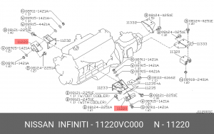 Nissan Patrol Safari Y61 RD28 97- опора ДВС 11220-VC000 NISSAN INFINITI