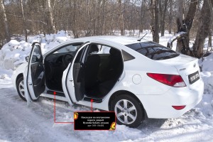 Hyundai Solaris 2011- Накладки на внутренние пороги NH156402 RUSSKAYA ARTEL