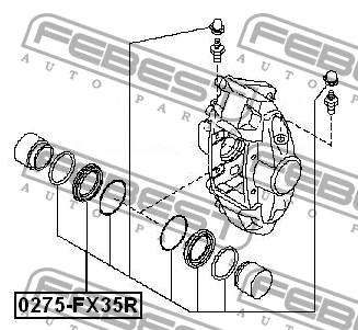 Infiniti FX35 ремкомплект заднего суппорта 0275-FX35R FEBEST