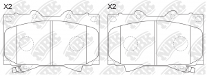 Toyota LC/ Hilux 02-05 колодки торм. перед. PN1411 NIBK