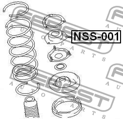 NISSAN MAXIMA Опора переднего амортизатора NSS-001 FEBEST