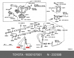 Toyota кольцо форсунки верхнее 90301-07001 TOYOTA