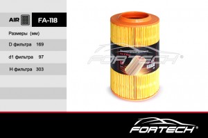 Fiat Ducato 250 \ Peugeot Boxer 06- \Citroen Jumper 06-  фильтр воздушный FA118 FORTECH