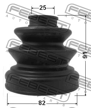 Mitsubishi Pajero II,III 90-07 Pajero Sport 98-08-16, L200 05- Пыльник ШРУС внут 0415-K94 FEBEST
