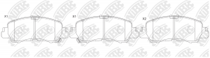 Колодки  тормозные MITSUBISHI PN3816 NIBK
