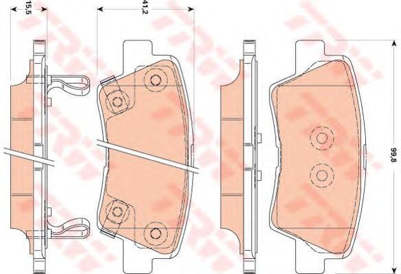 Hyundai Solaris/RIO 12-/MD/i40 11-16/i30 12-/Ceed 12- VIN/Cerato 12-/16- колодки GDB3494 TRW