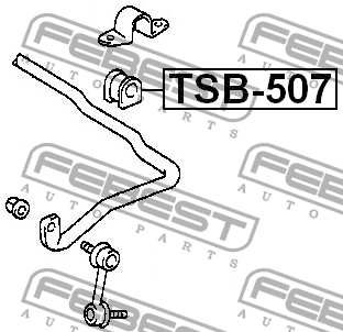 Toyota Avensis 00> втулка стабилизатора переднего TSB-507 FEBEST