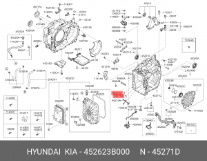 Hyundai/Kia - сальник АКПП (вал-шестерни) 452623B000 HYUNDAI KIA