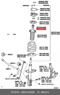 Toyota RAV 4 06-12 отбойник переднего амортизатора 48331-42060 TOYOTA