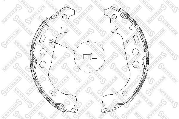 Toyota Yaris/Vitz/Platz/Will/Vista Ardeo/Spacio 99-> колодки задние барабанные 112-100-SX STELLOX