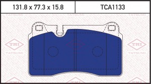 VAG Touareg колодки передние дисковые(прямоугольные) TCA1133 TATSUMI