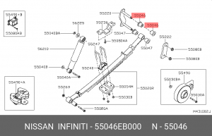 Nissan Navarra втулка рессоры верхняя 55046-EB000 NISSAN INFINITI