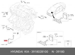 Hyundai Solaris 14-17- / Kia Rio 14-17- / Creta 1.6 - датчик положения коленвала 39180-2B100 HYUNDAI KIA
