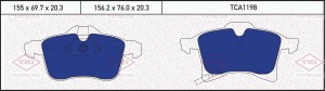 Opel Astra H, Meriva B, Zafira B Колодки передние дисковые TCA1198 TATSUMI