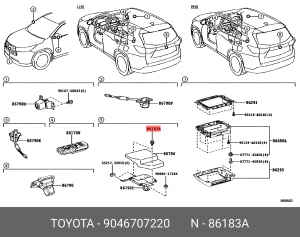 Toyota Пистон крепления пыльника двигателя 90467-07220 TOYOTA