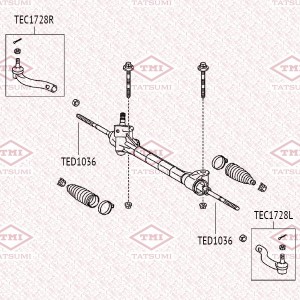 Toyota RAV 4 06-12- наконечник рулевой правый TEC1728R TATSUMI