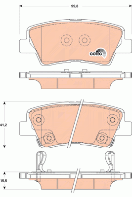 Hyundai Solaris/RIO 12-/MD/i40 11-16/i30 12-/Ceed 12- VIN/Cerato 12-/16- колодки GDB3494 TRW