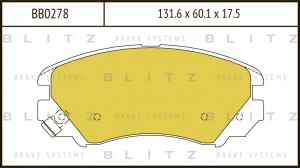 Hyundai Sonata-ТагАЗ/Tucson/Elantra 06-/Sportage 04-09/Soul 08-13 Колодки торм.п BB0278 BLITZ