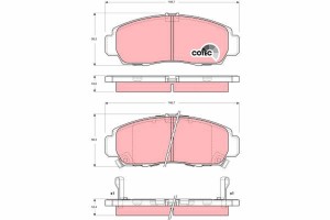 Honda Civic 05-11 12-  FB Седан, Accord VII 03- колодки тормозные передние GDB3240 TRW