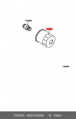 Toyota с 18гг фильтр маслянный 90915-10009 TOYOTA