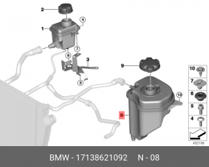 Расширительный бачок 17 13 8 621 092 BMW