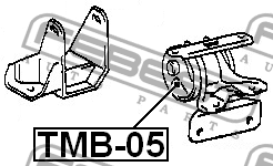 Toyota Corolla Ceres AE101 Сайлентблок левой опоры ДВС TMB-05 FEBEST