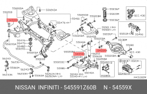 Nissan Pathfinder R51 Шайба регулировочная сход/развала 545591Z60B NISSAN INFINITI