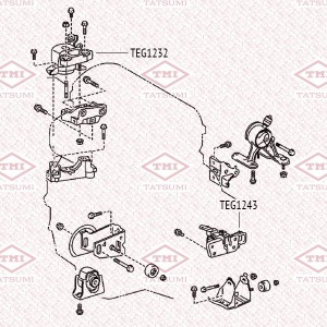 Опора двигателя левая TEG1243 TATSUMI