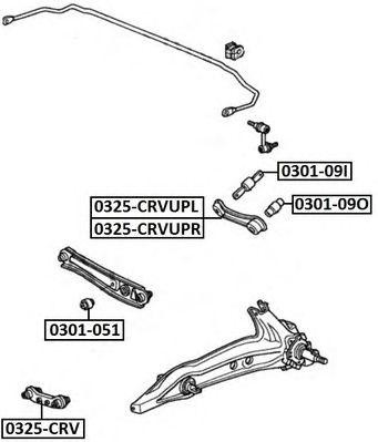 Honda Civic 91-01 сайлентблок заднего верхнего рычага наружный 0301-09O ASVA