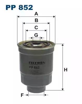 Hyundai Porter/Grace/Galloper/H1/Starex00-06/Terracan D4BH/BF фильтр топливный PP852 FILTRON
